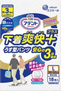 下着爽快プラスうす型パンツ 安心の3回吸収 L