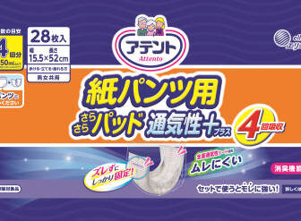 アテント 紙パンツ用さらさらパッド通気性プラス4回吸収