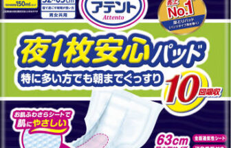 アテント 夜1枚安心パッド 特に多い方でも朝までぐっすり 10回吸収