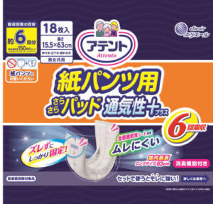 アテント 紙パンツ用さらさらパッド通気性プラス6回吸収