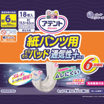 アテント 紙パンツ用さらさらパッド通気性プラス6回吸収