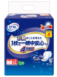 リフレ　お肌のことを考えた １枚で一晩中安心パッド ４回吸収