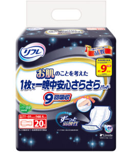 リフレ　お肌のことを考えた １枚で一晩中安心さらさらパッド ９回吸収